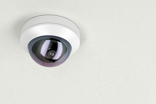 security camera on ceiling